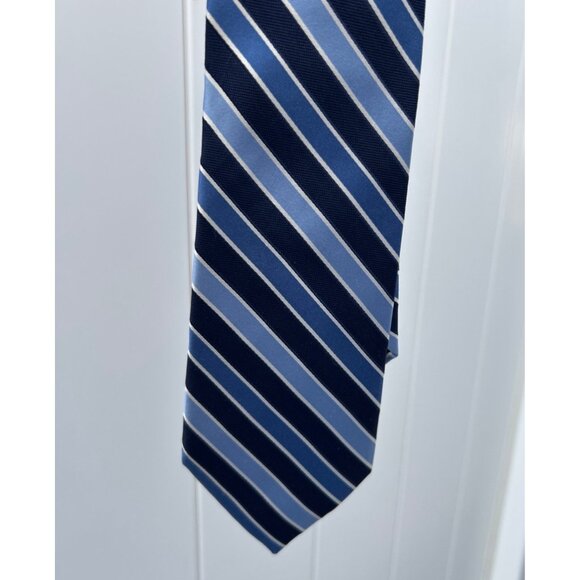 Men Silk Ties Set Of 3 - Classic Stripes & Geometric Patterns - Picture 2 of 10